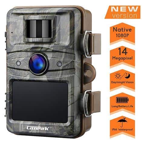Campark T70 Trail Game Camera No Glow Night Vision 14MP 1080P Outdoor Hunting Cam