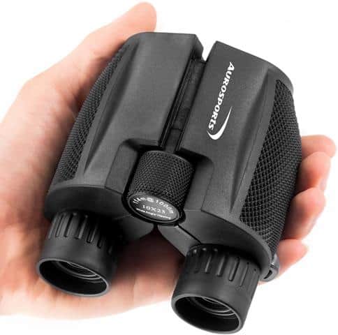 Aurosports 10x25 Folding High Powered Compact Binoculars